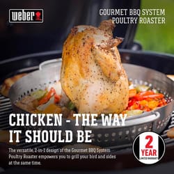 Weber Gourmet BBQ System Stainless Steel Poultry Roaster 15.9 in. L X 13 in. W 1 pk