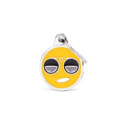 MyFamily Charms Yellow Emoticon Cool Metal Dog Pet Tags Medium