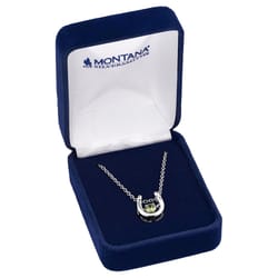 Montana Silversmiths Women's Dancing Birthstone Horseshoe August U-Shape Green Necklace