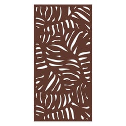 Modinex 72 in. H X 36 in. L Wood Poly Composite Garden Decorative Fence Panel Espresso