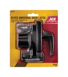 Ace Black Steel Keyed Universal Knob Latch 1 pk
