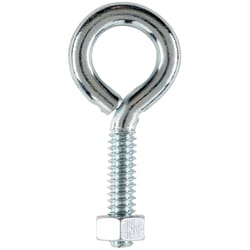 Hampton 3/16 in. X 1-1/2 in. L Zinc-Plated Steel Eyebolt Nut Included