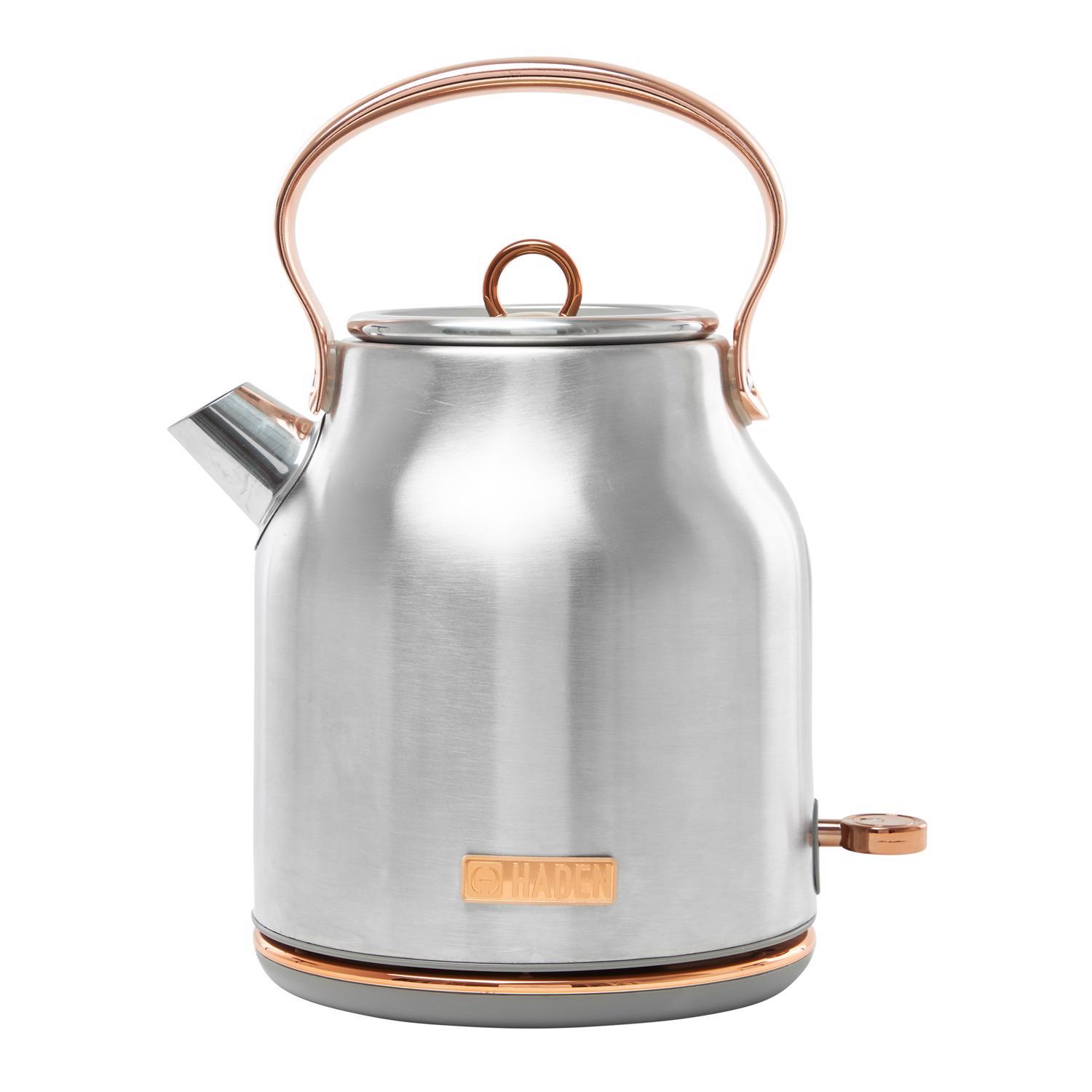 Haden Silver Retro Stainless Steel 1.7 L Electric Tea Kettle Sansujyuku sansujyuku.com