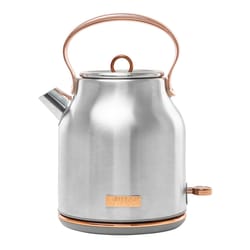 Haden Silver Retro Stainless Steel 1.7 L Electric Tea Kettle