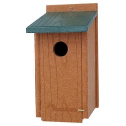 Woodlink Bird House Bluebird Plastic and Wood Green