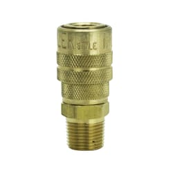 Milton Brass Air Coupler 3/8 in. MPT 1 pc