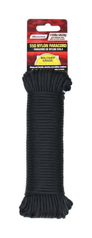 Black 550 Paracord Nylon Braided 7-Strand Core (100') USA - Blade HQ