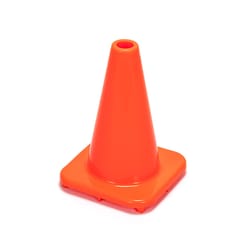 Home Plus Orange Safety Cone 12 in. H X 8.3 in. W