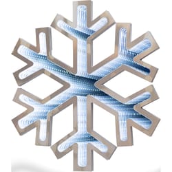 Celebrations LED White Snowflake Animated Decor 15.75 in.