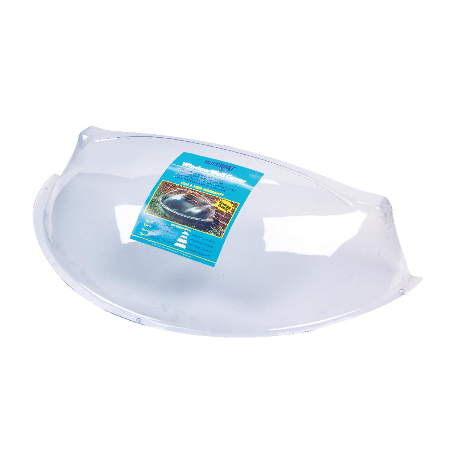 maccourt 40 in. w x 18.5 in. d plastic type a window well cover