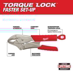 Milwaukee Torque Lock 10 in. Forged Alloy Steel Curved Jaw Locking Pliers