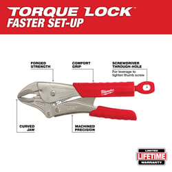 Milwaukee Torque Lock 10 in. Forged Alloy Steel Curved Jaw Locking Pliers