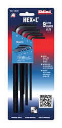 Eklind Hex-L 1.5-10mm Metric Long Arm Hex L-Key Set 9 pc