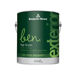 Benjamin Moore  Ben  Flat  Tintable Base  Base 1  Paint  Exterior  1 gal. 