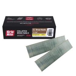 Grip-Rite 1-1/4 in. L X 18 Ga. Straight Strip Electro Galvanized Finish Nails 5000 pk