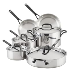 KitchenAid Polished Stainless Steel Cookware Set Silver
