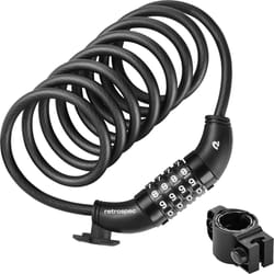 Retrospec Steel Cable Bike Locks Matte Black