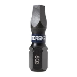 Norske Square Recess #3 X 1 in. L Impact Torsion Bit S2 Tool Steel 1 each