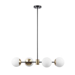 Globe Electric Matte Black 4 lights Chandelier