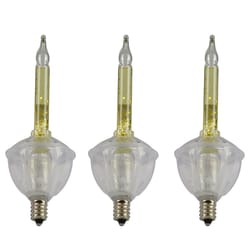 Holiday Bright Lights Incandescent C7 Gold 3 ct Replacement Christmas Light Bulbs