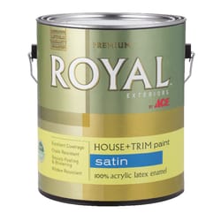 Ace  Royal  Satin  Neutral Base  House & Trim Paint & Primer  1 gal. 