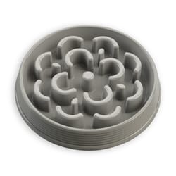 TarHong Gray Medallion Plastic Small Feeder Maze Bowl For Dog