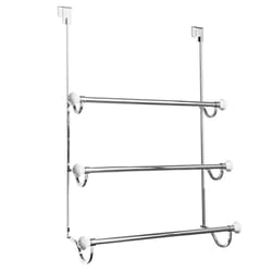 InterDesign York Chrome Silver/White Towel Holder Stainless Steel