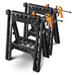 Worx 32 in. H X 24 in. D Sawhorses with Bar Clamps 1000 lb. cap.