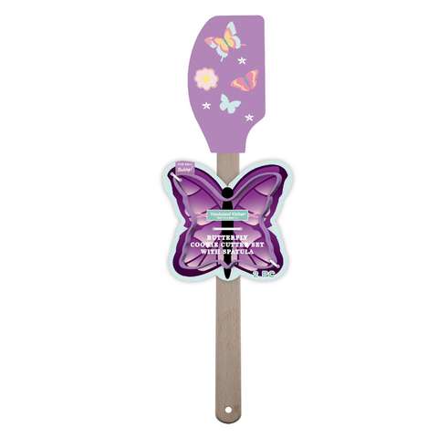 Handstand Kitchen Metal/Silicone/Wood Cookie Cutter set with Spatula ...