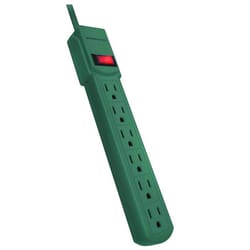 Monster Just Power It Up 3 ft. L 6 outlets Power Strip Green