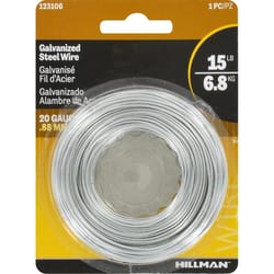 Hillman 3.5 in. D X 50 ft. L Galvanized Steel 20 Ga. Stove Pipe Wire Hillman 3.5 in. D X 50 ft. L Galvanized Steel 20 Ga. Stove Pipe Wire