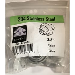 Smith-Cooper 3/8 in. FPT X 3/8 in. D FPT Stainless Steel Union