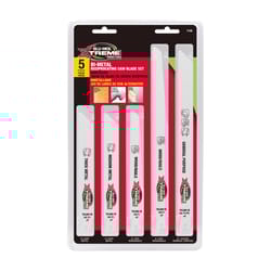 Blu-Mol Xtreme Bi-Metal Reciprocating Saw Blade Set 5 pc