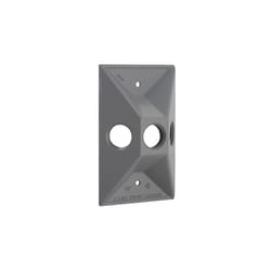 Bell Rectangle Die cast Aluminum 1 gang 4.59 in. H X 2.84 in. W Weatherproof Cover