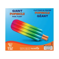 Incredible Novelties Multicolored Vinyl Inflatable Giant Popsicle Pool Float