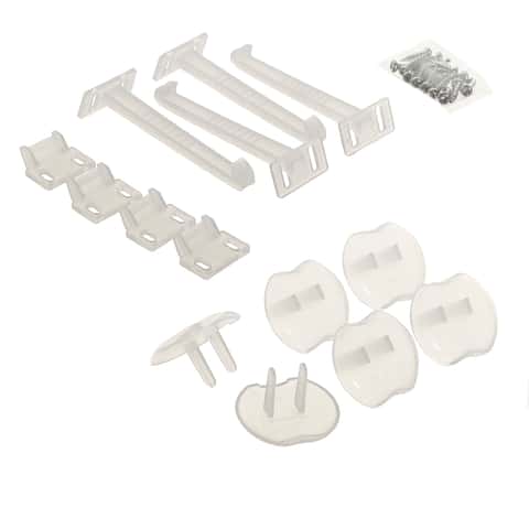 Dreambaby Clear Plastic Safety Catches and Outlet Covers Kit 10 pk Dreambaby Clear Plastic Safety Catches and Outlet Covers Kit 10 pk