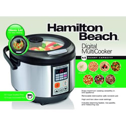 Hamilton Beach 4.5 qt Silver Stainless Steel Programmable Multi-Cooker