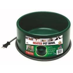 Farm Innovators Green Plastic 1.5 gal Heated Pet Bowl For Dogs