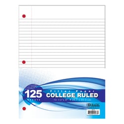 Bazic Products 10.5 in. W X 8 in. L College Ruled Filler Paper 125 sheet