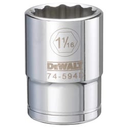 DeWalt 1-1/16 in. X 3/4 in. drive SAE 12 Point Socket 1 pc