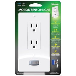 Westek LumiCover Motion Activated White 1 gang Plastic Decorator Nightlight Wall Plate 1 pk