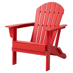 Glitzhome Red HDPE Frame Adirondack Chair
