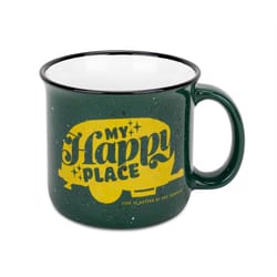 Camco Life is Better at the Campsite 14 oz Green BPA Free My Happy Place Mug