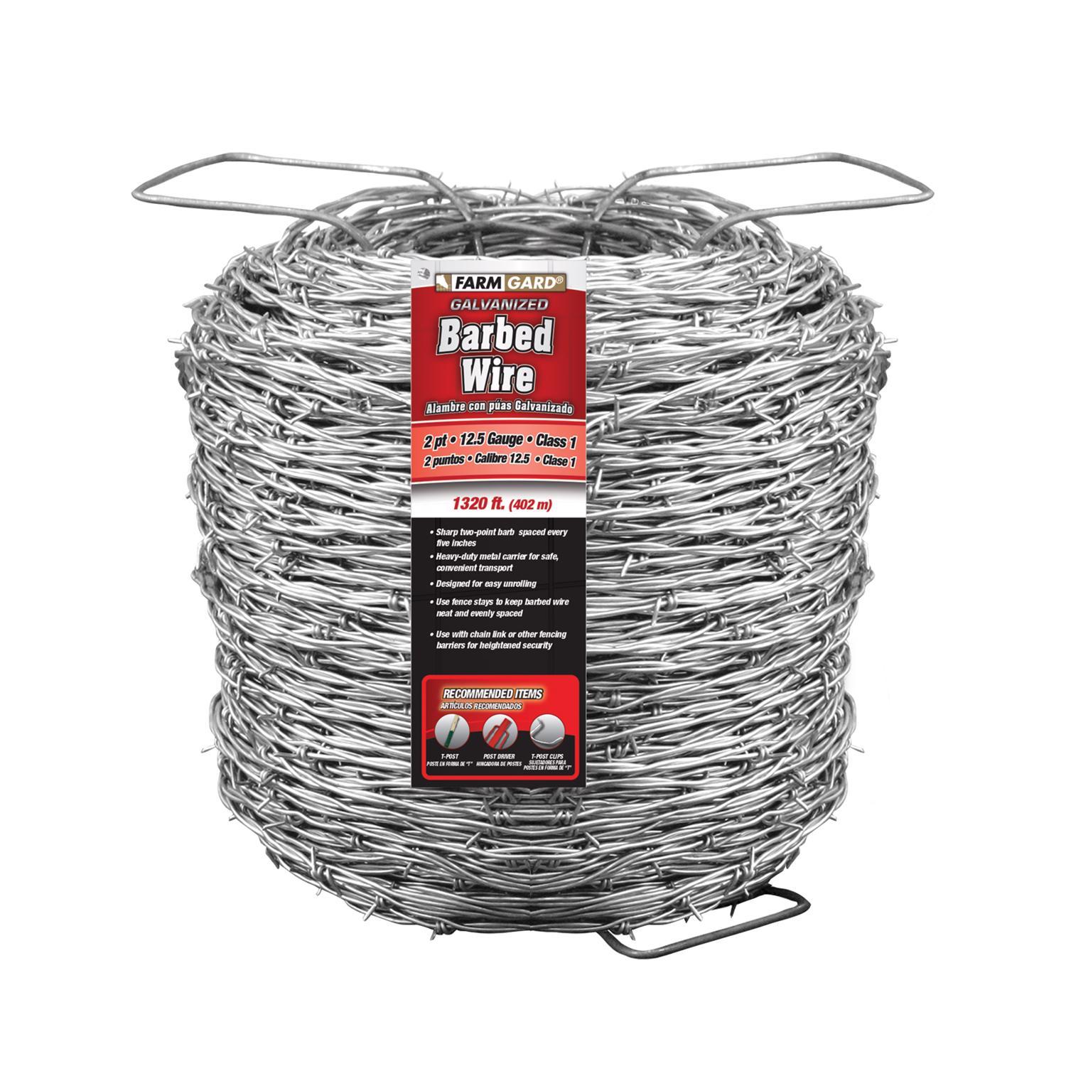 IRONRIDGE 1320-ft 12.5-Gauge Gray Galvanized Steel Barbless Wire Rolled Fencing