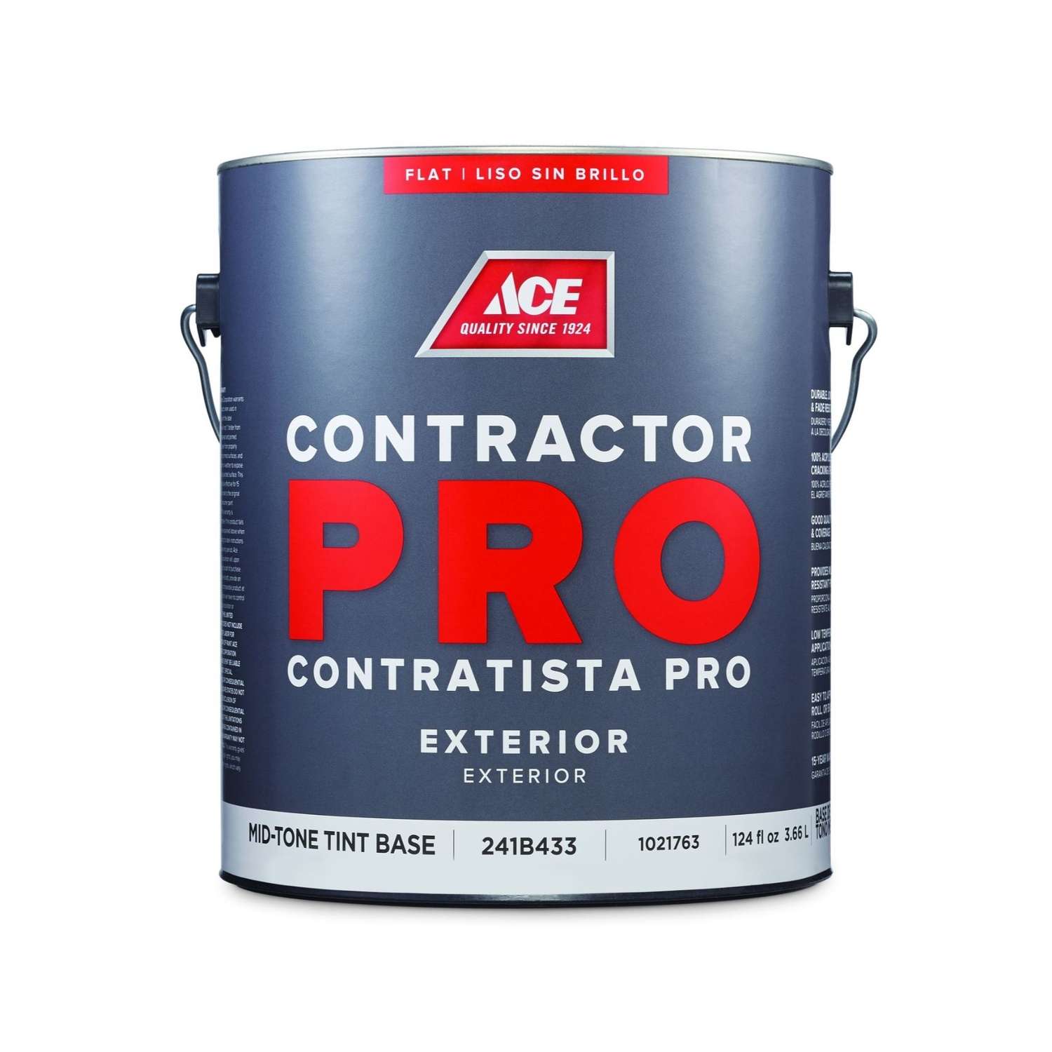 Ace Contractor Pro Flat Tint Base MidTone Base Paint Exterior 1 gal. Ace Hardware