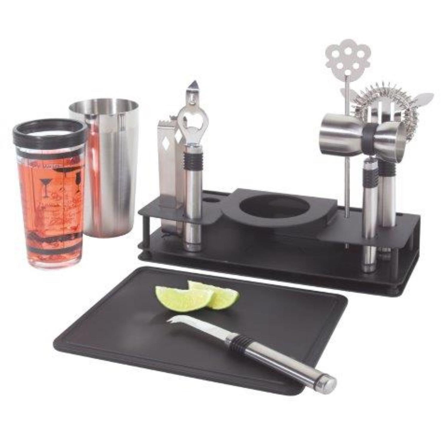 OGGI Black/Silver Stainless Steel Bar Tool Set Sansujyuku sansujyuku.com