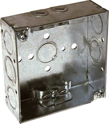 Raco Old Work 21 cu in Square Steel 2 gang Junction Box Gray