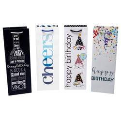 Blueoco BarY3 Assorted Card Stock Birthday Bottle Gift Bag