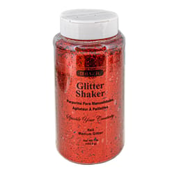 Bazic Products Metallic Red Glitter Shaker Exterior and Interior 16 oz