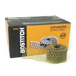 Bostitch 3 in. L X 11 Ga. Angled Coil Coated Framing Nails 15 deg 2700 pk